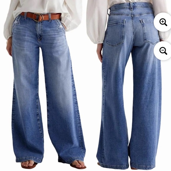 Denim - Wide leg jeans small NWT